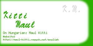 kitti maul business card